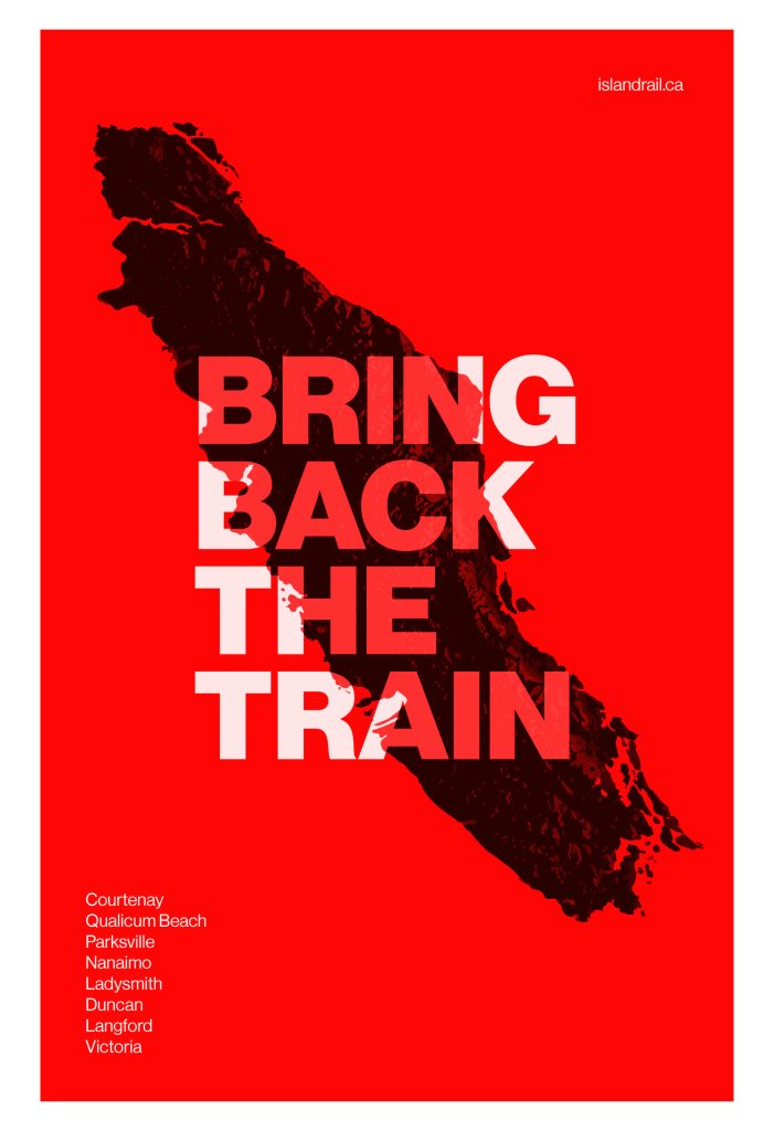 Student: Tomio W., Designer: Massimo Vignelli, Cause: Van Isle Railway (Fall 2022)