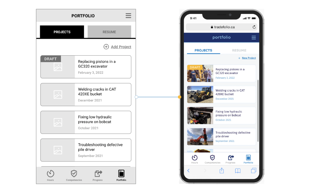 Wireframes to Mockups